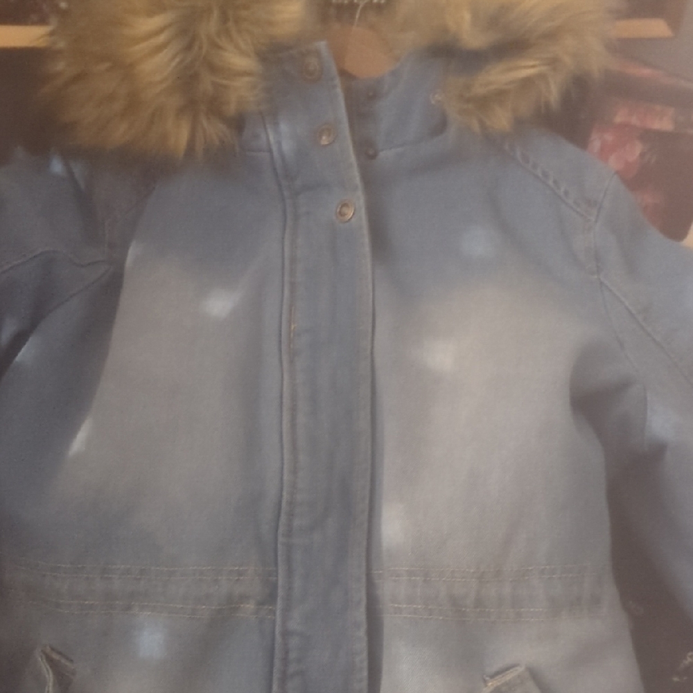 Urban Republic Blue Jacket with Faux Fur Collar
